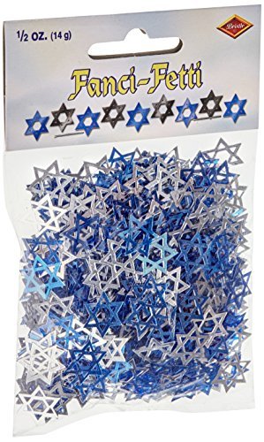 Beistle Fanci-Fetti Star Of David (blue & silver) Party Accessory  (1 count) (.5 Oz/Pkg)