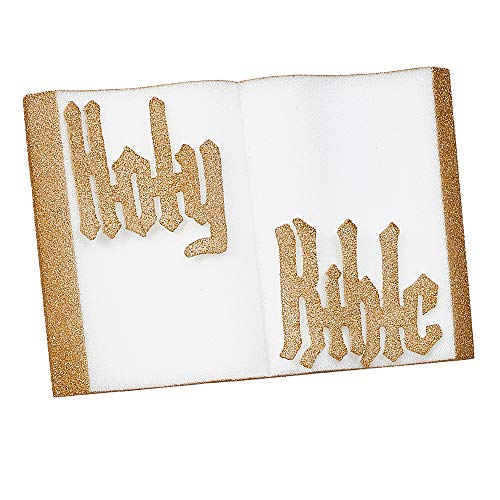 FloraCraft Styrofoam Bible Gold Edges and Letters, 18 by 12 by 5-Inch, White