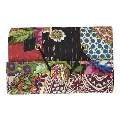 A&B Home Patchwork Notebook, Small Classic Vintage/Multi-Color
