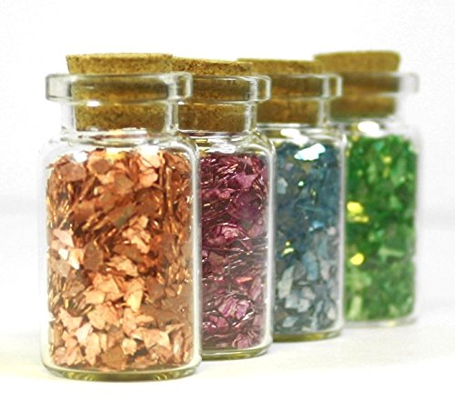 Meyer Imports 4 Bottle Set - Blue Green Lilac Seashell Super Shards 311-SSG-2