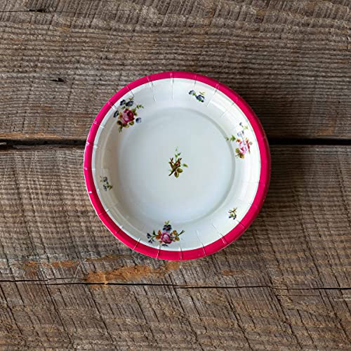 Park Hill Collection Petite Flower Paper Salad and Dessert Plates - Pack of 8