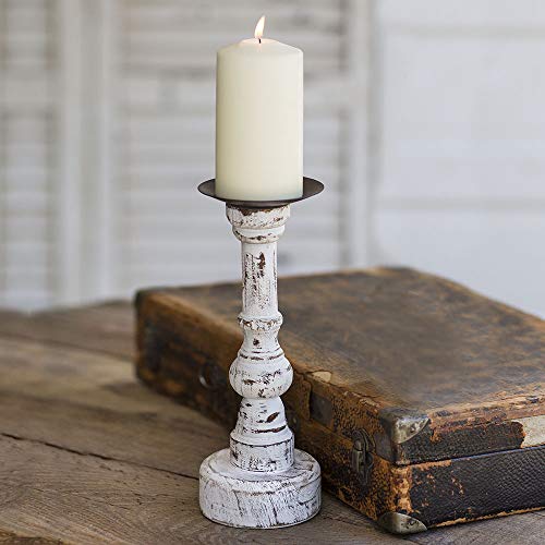 Wood Pillar Candle CTW Home Collection Holder with Round Base