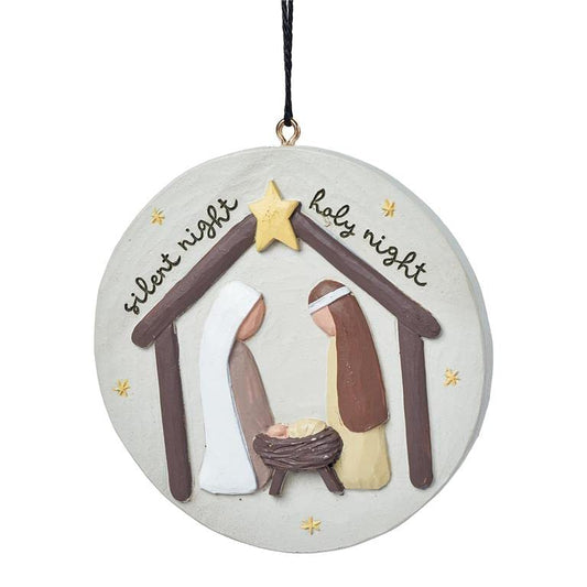 Blossom Bucket Silent Night Christmas Ornament