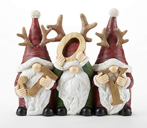 Delton 5743-3 Resin Antler Joy Santas Figurine, 11-inch Length