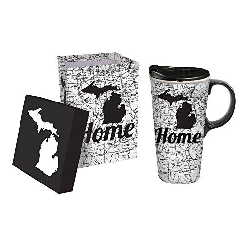 Evergreen Michigan Ceramic Perfect Cup - 5 x 7 x 4 Inches