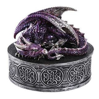 Pacific Trading Giftware Medieval Fantasy Mythical Dragon Lidded Treasure Trinket Box