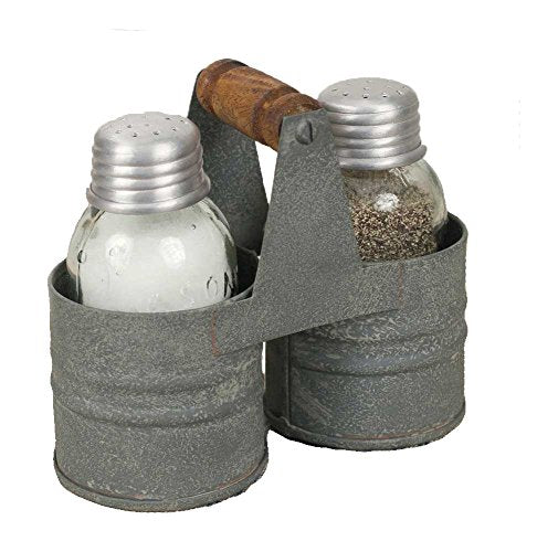 CTW Rustic Salt and Pepper Mason Jar Double Can Caddy