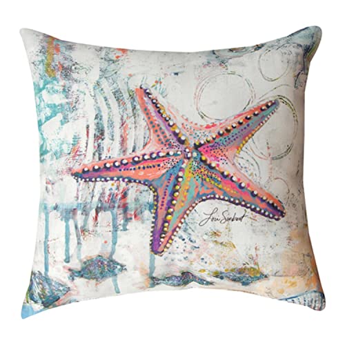 Manual Woodworkers SDJOTS Jewels of The Sea Dye Throw Pillow, 12 inch, Multicolor