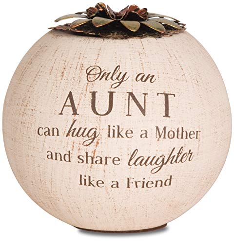 Pavilion Gift Company 19005 Light Your Way Terra Cotta Candle Holder, Aunt, 4-Inch