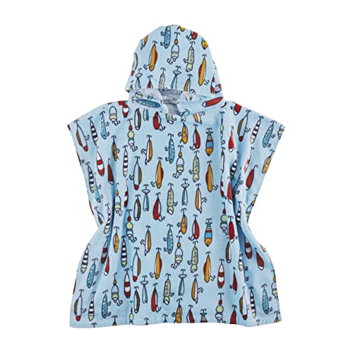 Mud Pie Toddler Fishing Lure Poncho Cover Up, 2T-5T, Cotton