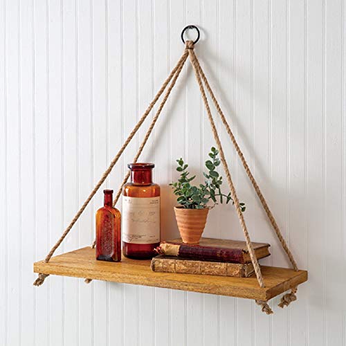 CTW Home Collection 370411 Boho Hanging Wall Shelf, 20.5-inch Height, Wood