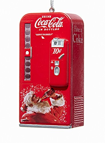 Kurt Adler Coca-Cola Vending Machine with Santa Ornament 