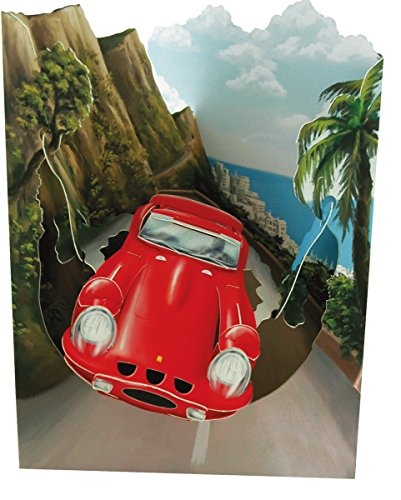 Boston International Santoro Interactive 3D Swing Greeting Card, Sports Car