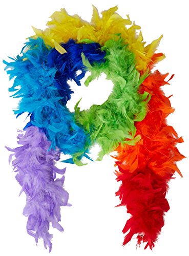 Beistle 40gm Rainbow Fancy Feather Boa, 6-Feet