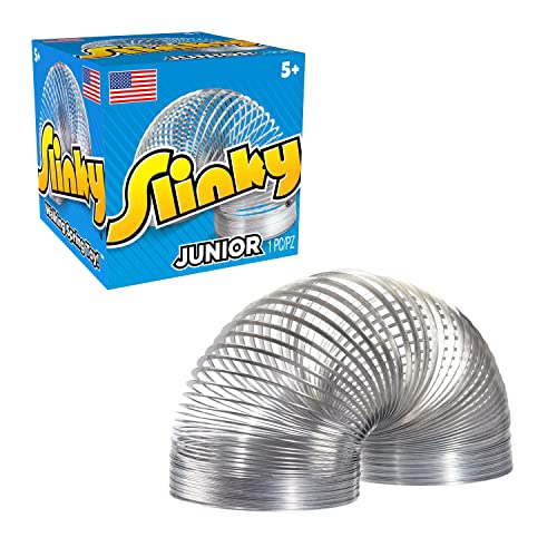 UPD Slinky Jr. The Original Walking Spring Toy, 5-Pack Small Metal Slinkys, Great for Party Favors and Gift Bag Toys, by Just Play