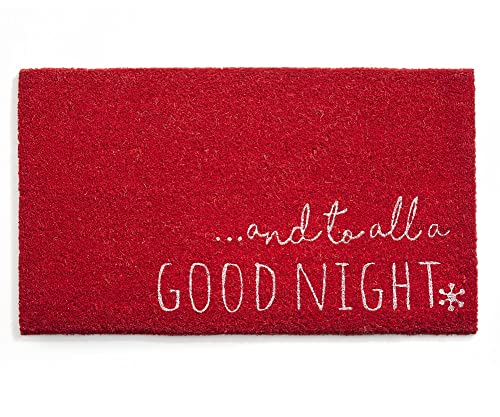 Giftcraft 681584 Christmas Coir Door Mat and to All A Good Night, 0.6 inch, Coira and Vinyl