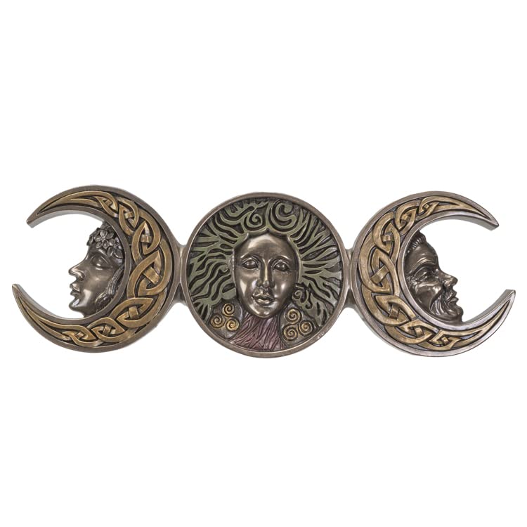 Pacific Trading Triple Moon Goddess Resin Wall Plaque