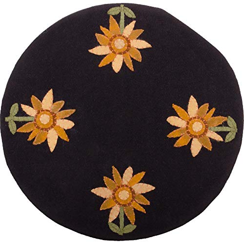 Home Collections by Raghu Sunflower Power Candle Mat Black