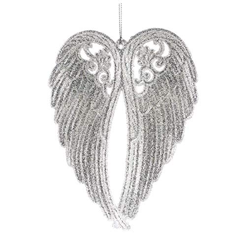 Giftcraft 655251 Angel Wing Design Shatterproof Ornament, 5.9-inch High