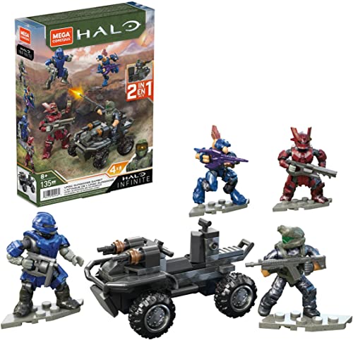 Mattel Mega Halo UNSC Gungoose Gambit Attack Vehicle Halo Infinite Construction Set, Building Toys for Boys