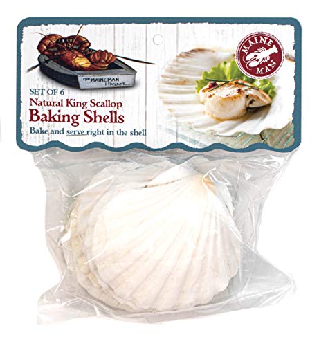 HIC Maine Man 45679 Natural Baking Shells, 3.25-Inches, Set of 6