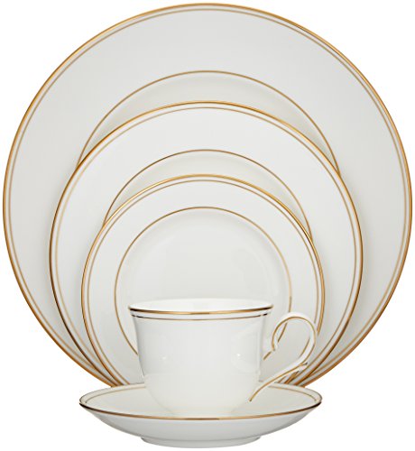 Lenox Federal Gold Bone China 5 Piece Place Setting, White - 100191602