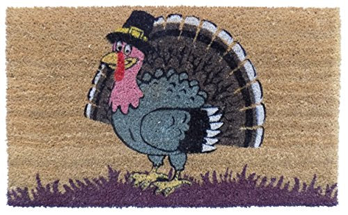 Imports Decor Turkey Vinyl Backed Coir Doormat, 30 by 18 by 1/2"