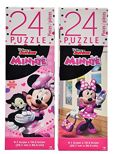 UPD Minnie Mouse Disney Tower Box Puzzle 24 Pcs, Easy to Play Jigsaw Puzzle, Fun & Exciting Game, Educational Learning Activity for Kids & Children, Preschool Toys & Games Assembled Size 9.1 x 10.3 Inch