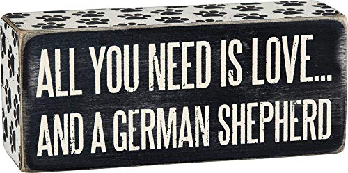 Primitives by Kathy Box Sign, 2.5-Inch by 6-Inch, German Shepherd