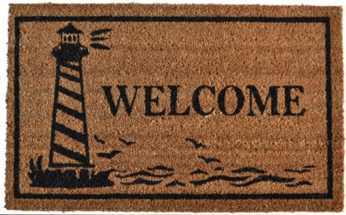 Imports D√©cor Vinyl Backed Coir Doormat, Guiding Light, 18 by 30-Inch