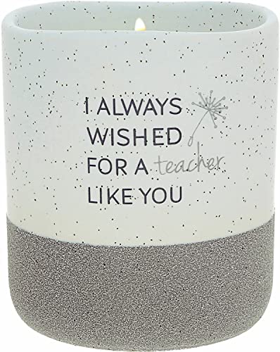 Pavilion Gift Company - I Always Wished for A Teacher Like You 10 Ounce Surprise Hidden Message Natural Soy Wax Candle Cotton Scented, 1 Count (Pack of 1), 3.5‚Äö√Ñ√π x 4‚Äö√Ñ√π