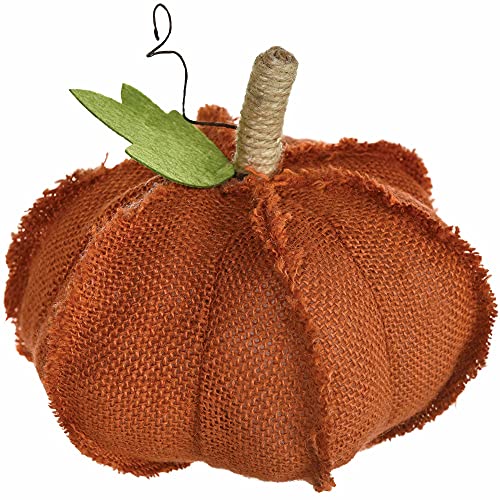 Amscan Mini Burlap Pumpkin Decoration | Orange | 1 Pc.