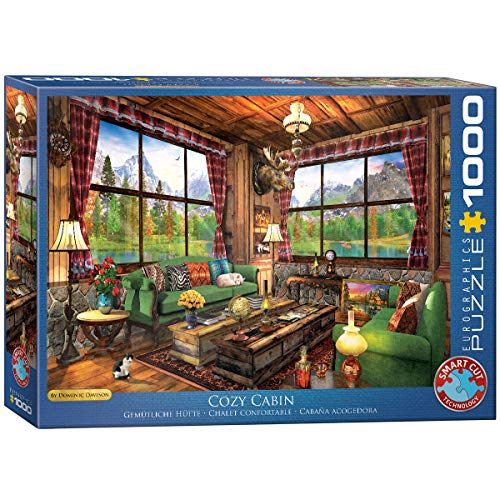 EuroGraphics 6000-5377 (EURHR) Cozy Cabin by Dominic Davison 1000Piece Puzzle 1000Piece Jigsaw Puzzle, 19.25" x 26.5"
