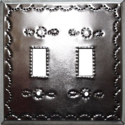 Fine Craft Imports Fine Crafts Imports Double Toggle Silver Tin Switchplate