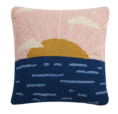 Peking Handicraft 30EO116CC16SQ Sun Rise Horizon Hook Pillow, 16-inch Square