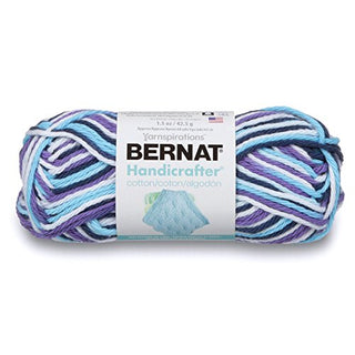 Spinrite Yarns (CA) Bernat Handicrafter Cotton Ombre Yarn, 1.5 oz, Gauge 4 Medium, 100% Cotton, Moondance Ombre