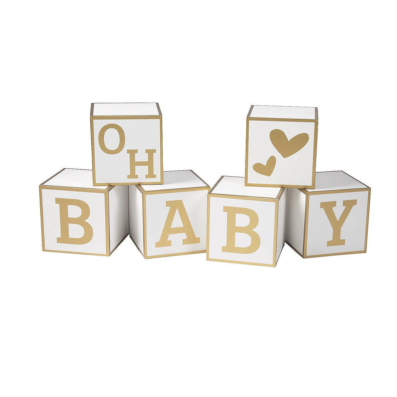 Baby Blocks Decorations - Home Decor - 6 Pieces