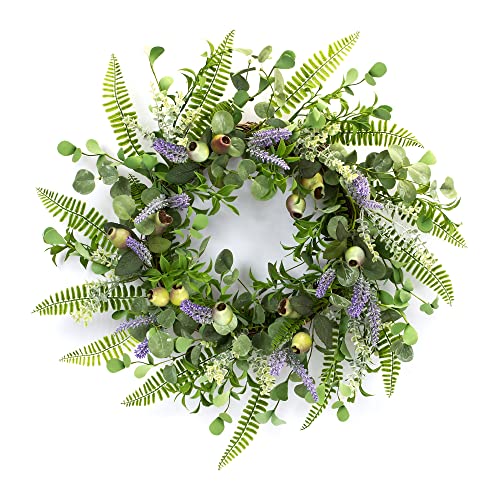 Melrose 85514 Foliage and Pod Wreath, 19.5" D, Polyester