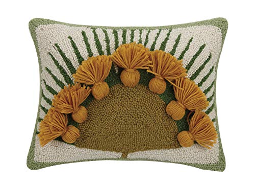 Peking Handicraft 30JBL16C16OB Nilo Hook Pillow, 100% Wool and Cotton