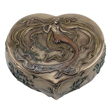 Unicorn Studios AN10322A4 Heart Shaped Mermaid Box