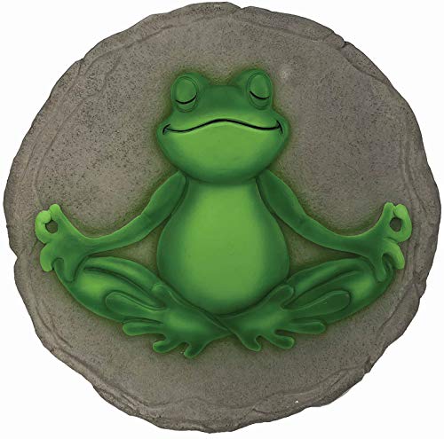 Spoontiques 13248 Yoga Frog Stepping Stone, Multicolored