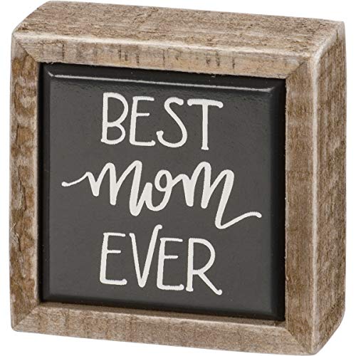 Primitives by Kathy Best Mom Ever Box Sign Mini