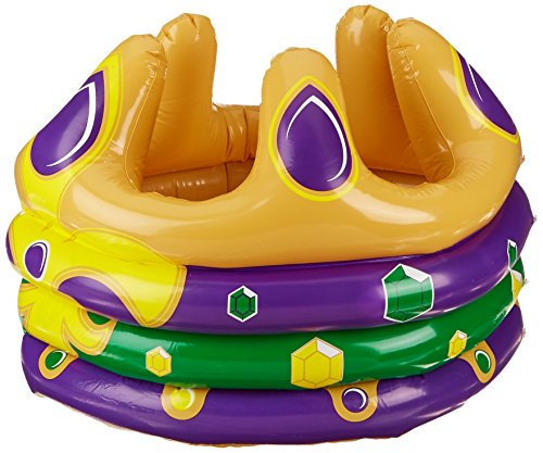 Beistle Fleur-de-Lis Crown Inflatable Cooler-1 Pc, multicolor