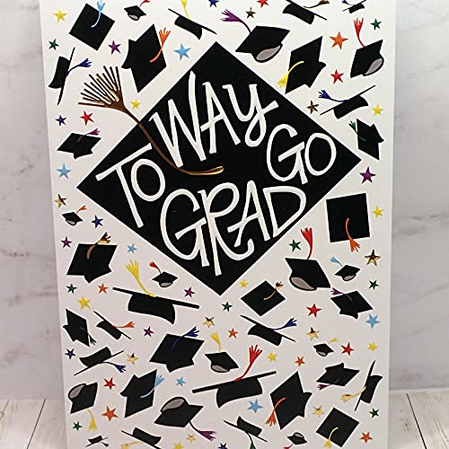 Design Design Congratulations Graduation Greeting Card WAY TO GO GRAD