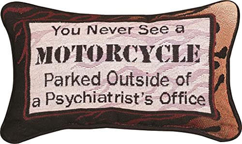 Manual 12.5 x 8.5-Inch Decorative Throw Pillow, You Never See a Motorcycle
