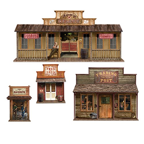 Beistle Wild West Town Props Party Accessory (1 count) (4/Pkg)