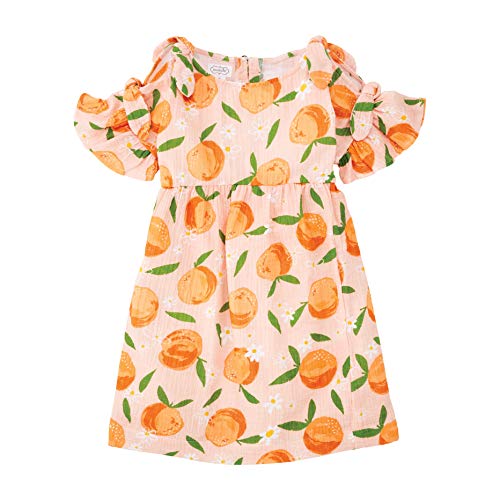 Mud Pie Baby Girls Bow Dress, 3T, Orange