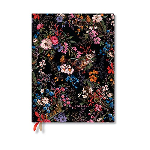 Paperblanks 2024 Floralia 18-Month Flexis Ultra 224 Pg Vertical Week-At-A-Time William Kilburn