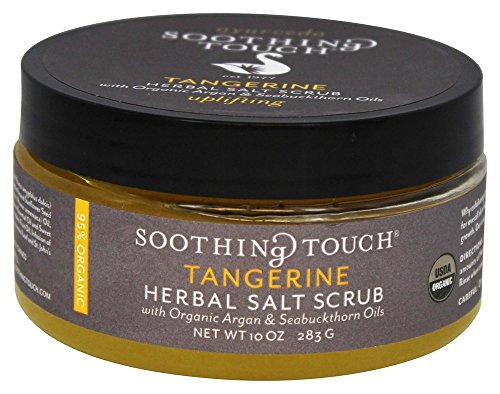 Soothing Touch Organic Herbal Salt Scrub Uplifting, Tangerine, 10 Oz