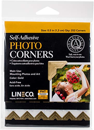 Lineco Gold .5" Self-Adhesive Photo Corners 252/Pkg